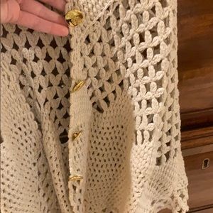 Free People Other - Free People - crochet vest w/gold button details Free People Other - Free People - crochet vest w/gold button details
